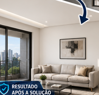 Ambiente recuperado após a solução de impermeabilização